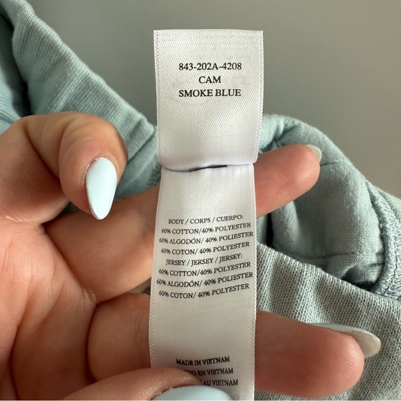 Rails light baby blue high-waisted long French Terry shorts - Medium - Picture 4 of 4